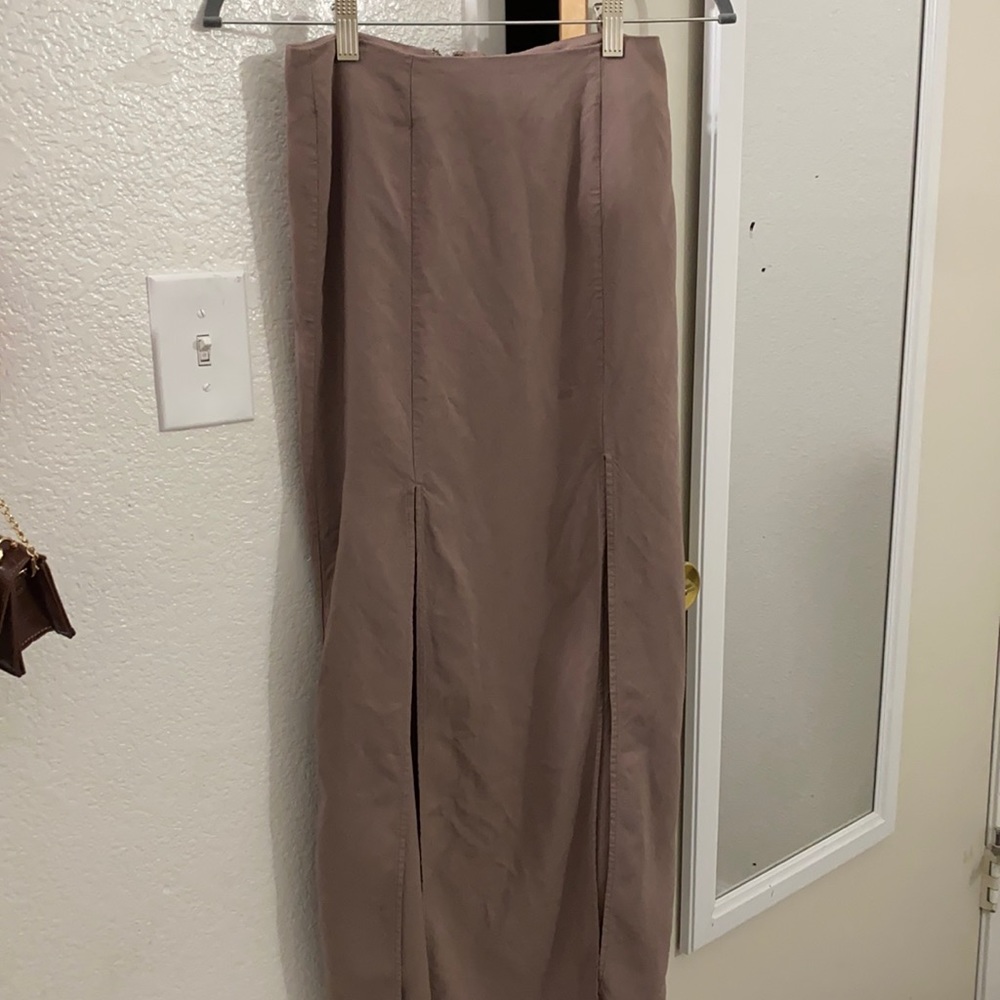 Slit maxi skirt